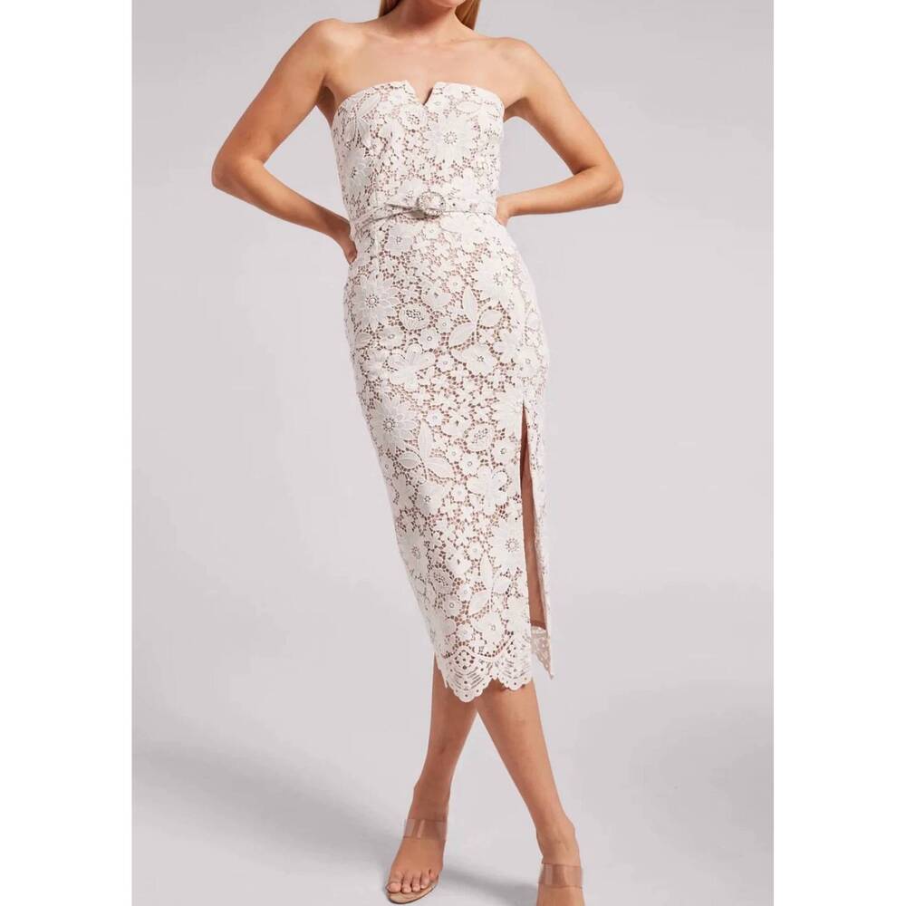 NEW GENERATION LOVE milette lace dress in white